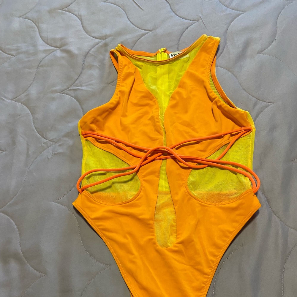 ICON Orange and Yellow One Piece Swimsuit